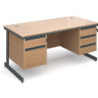 Maestro Cantilever Office Desks with 2 &amp; 3 Drawers