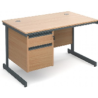 Maestro Cantilever Office Desks with 2 Drawers