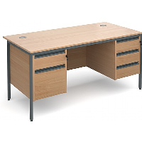 Smartline Office Desks with 2 &amp; 3 Drawer Pedestals - 24 Hrs Delivery