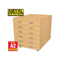 A2 Plan Chest Mobile with 6 Drawers
