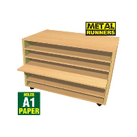 A1 Paper Storage Rack with 5 Pull Out Shelves