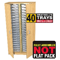 Tall Storage Cupboard with 40 Trays