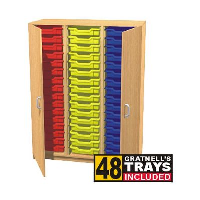 Tray Storage Cupboard with 48 Trays