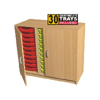 Tray Storage Cupboard with 30 Trays