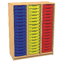 Tray Storage Unit with 48 Plastic Trays