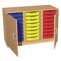 Tray Storage Cupboard with 24 A4 Trays