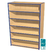 Flat Top Single Sided Bookcases with Coloured Edge