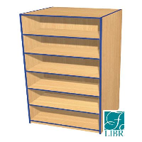 Double Sided Flat Top Bookcases in 5 Colours