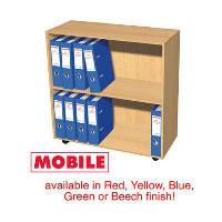 20 File Mobile Coloured Wooden File Storage Cabinet
