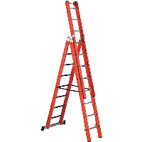 Glass Fibre Three-Way Ladders - Insulated to 100,000 Volts