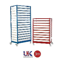 Mobile Tray Racks Complete with Polypropylene Trays