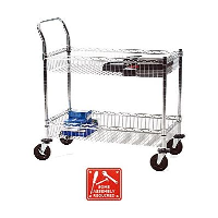 150 kgs Chrome Plated Wire Tray Trolley