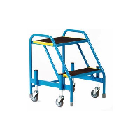 Small Mobile Steps with Weight Reactive Retractable Castors