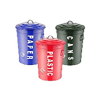 Recycling Centre Bins Set of 3