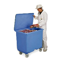 Glass Fibre Container Trolleys with Hinged Lids