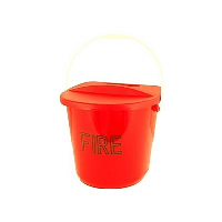 Plastic Fire Bucket with Handle and Lid