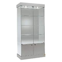 Glass Display Cabinets with Lower Cupboard
