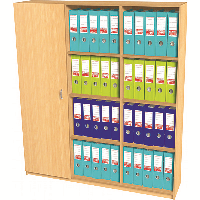 Triple Coloured Cupboard Holds 60 Box Files