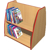 Double-Sided Wooden Angled Display Bookcases
