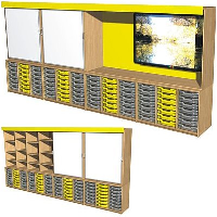 The Learning Wall - 84 Trays &amp; Right Side Space