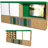 The Learning Wall - 42 Trays &amp; Right Side Space
