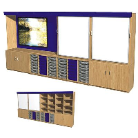 The Learning Wall - 42 Trays &amp; Left Side Space