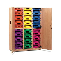 Monarch Tray Cupboard with 48 Trays and Doors