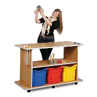 Monarch Music Trolley - 2 x Shelves and 3 x Extra Deep Storage Trays