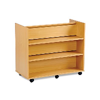 Monarch Library Unit - Double Sided - 3 Straight Shelves/3 Angled Shelves