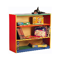 Monarch Multi-Coloured Wooden Bookcase - 2 Adjustable Shelves