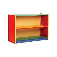 Monarch Multi-Coloured Wooden Bookcase - 1 Adjustable Shelf