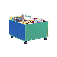 4 Bay Monarch Kinderbox Colourful Tray Storage Unit - mobile
