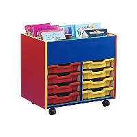 8 Tray Monarch Colourful Tray Storage Unit - mobile