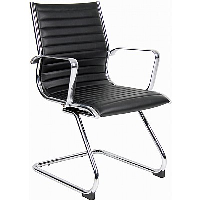 Executive Leather Faced Visitor Chair
