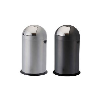 Value Steel Push Bin with Stainless Steel Push Flap