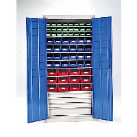Bin Cupboards with 60 Bins and 4 Drawers