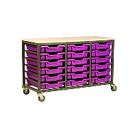 Monarch Mobile Tray Unit with 18 Shallow Trays 3 x 6