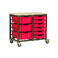 Mobile Metal Tray Storage Units with 6/12 Trays