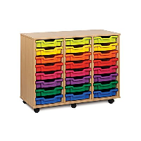 Monarch Shallow Tray Storage Unit with 24 Trays 3 x 8