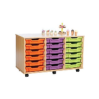 Monarch Shallow Tray Storage Unit with 18 Trays 3 x 6