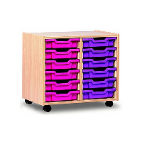 Monarch Shallow Tray Storage Unit with 12 Trays 2 x 6