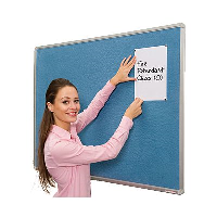 Fireproof Noticeboard Colourtex Aluminium Frame