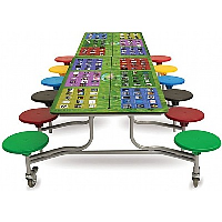 Rectangular Mobile Smart Top Folding School Table and Seating