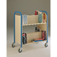 Double Sided Book Trolley with 2 Tiers