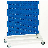 Double Sided Louvre Panel Trolleys - 1250mm high