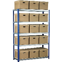 Heavy Duty Archive Shelving with Storage Boxes