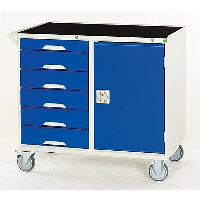 Verso Maintenance Trolleys 1000mm Wide with 1 Cupboard and 6 Drawers