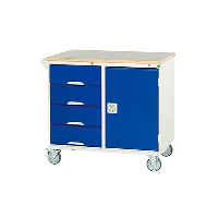 Verso Maintenance Trolleys 1000mm Wide with 1 Cupboard and 4 Drawers