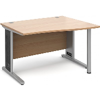 Cable Control Right Hand Wave Desk - 24 HR DELIVERY