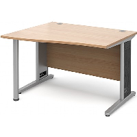 Cable Control Left Hand Wave Desk - 24 hr Delivery